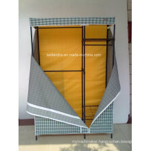 Portable Non Woven Canvas DIY Cloth Wardrobe Storage 4 Shelves